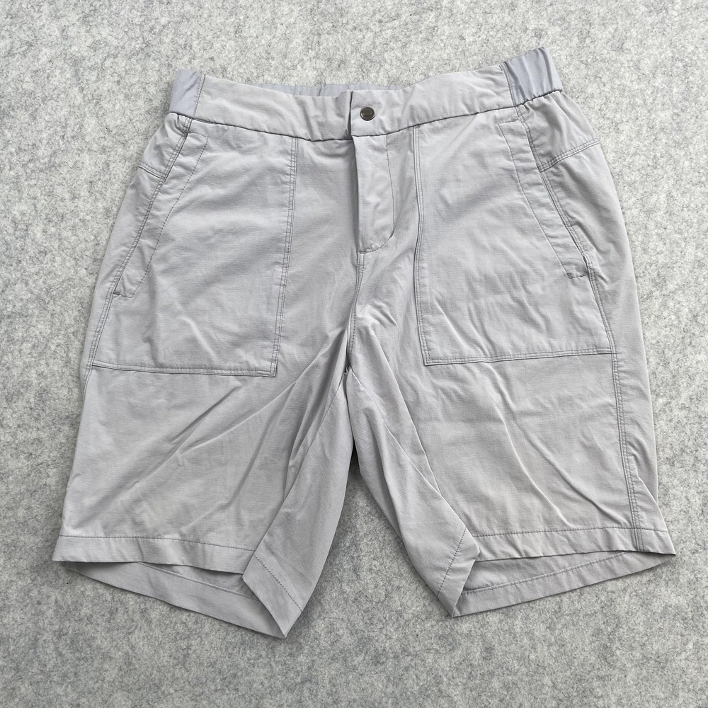 Reel Life Shorts Mens L (31x10) Gray Stretch Elastic Waist Bermuda Casual
